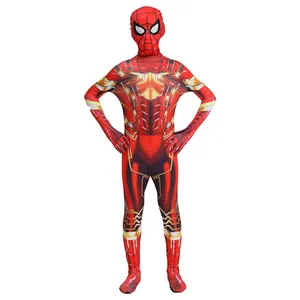 Hottest Halloween Party Kids&Adults TV&Movie Superhero Jumpsuit Cosplay Anime Spiderman Indoor&Outdoor Costume with Mask