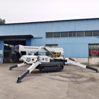 Grue araignée blanche 10t sur chenilles, certifiée CE, pour travaux de levage en intérieur et espaces étroits, directement de l'usine