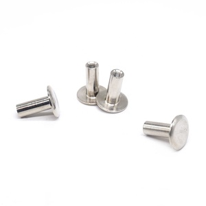 Tornillos Chicago de Latón Sólido, Niquelados, con Cabeza Redonda de Acero Inoxidable - Product Image 3