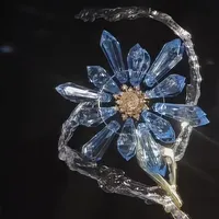 Pendentifs en verre cristal en forme de cône prismatique 8x20mm, perles lâches à facettes en forme de goutte, pour la création de bijoux, bracelets, colliers, rideaux et lampes faits main