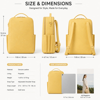 GORFIA - Mochila de Cuero Auténtico para Mujer, Bolso Pequeño Estructurado para Tablet de 9.7 Pulgadas, Mini Mochila en Varios Colores, Mochilas para Mujer