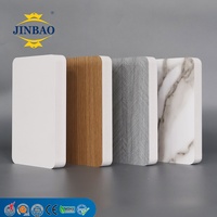 Panneau en mousse PVC blanc JINBAO, personnalisé, brillant, gaufré, durable, sans plomb, 3/4 4x8, pour la construction de bateaux