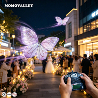 Momovalley Papillon Volant Télécommandé LED Rechargeable RC Bionic Ornithopter Haute Performance pour Ambiance d'Événement