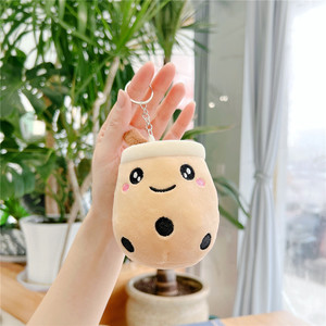 جديد 12 كارتون لطيف Kawaii juguche Peluche لينة بوبا دي حليب محشوة قطيفة سلسلة مفاتيح لعبة سلسلة مفاتيح قطيفة - Product Image 4