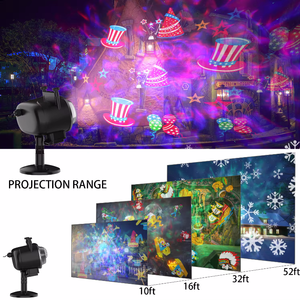 LED <b>Outdoor</b> indoor <b>Christmas</b> <b>Projector</b> <b>Light</b> Water Wave Projection Lamp for Garden Party Wall Decoration - Product Image 6