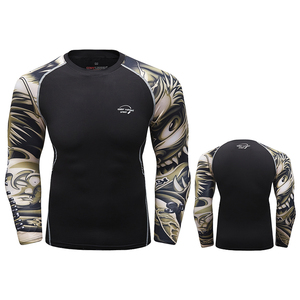 เสื้อรัดกล้ามเนื้อสำหรับผู้ชาย Cody Lundin พร้อมโลโก้แบบกำหนดเอง - ป้องกันแสง<span class=keywords><strong>แดด</strong></span> UPF50+ ระบายอากาศได้ดี แห้งเร็ว แขนยาว - Product Image 3
