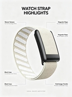 YUEHUA Nouvelle Sangle de Remplacement Sportive en Nylon à Boucle Unique Sans Attache 20mm pour Montre Connectée Whoop 5.0 ONE/PEAK/LIFE - ODM/OEM