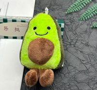 Porte-clés en peluche avocat amusant, pendentif de sac à dos mignon en forme d'avocat, jouet en peluche personnalisé pour machine à griffes