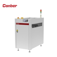 Convoyeur SMT de sécurité fermé, transverseur de PCB de précision, moteur PLC, variateur de fréquence, panneau de commande tactile 220V/110V