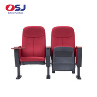 Chaise d'auditorium moderne OSJ avec tablette d'écriture, mobilier de théâtre, salle de conférence scolaire, chaises inclinables pour cinéma, utilisation hôtelière