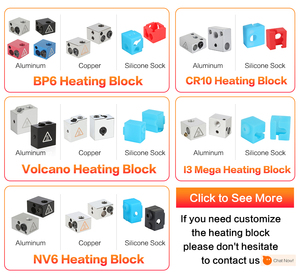 3DSWAY ANYCUBIC I3 Mega/Chiron <strong>Heater</strong> <strong>Block</strong> E3D V5 Hotend Extruder Heating Aluminum <strong>Block</strong> Silicone <strong>Socks</strong> for <strong>3D</strong> <strong>Printer</strong> Parts - Product Image 6