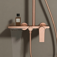 Ensemble de douche avec pomme de douche, robinet de salle de bain, eau chaude et froide, douche à effet pluie, kit de mélangeur de douche, Duchas De Bano Colonne De Douche