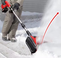 Souffleuse à neige électrique sans fil portative pour usage domestique, moteur sans balais, à pousser à la main