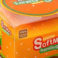 Jouet anti-stress en gel souple en forme de burger de dessin animé extra-large à rebond lent avec logo personnalisé pour les enfants de 5 à 7 ans