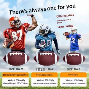 Manufacturer Custom American <strong>Football</strong> Model 003 No. 3 No. 6 No. 9 Machine-sewn PU Microfiber Competition Training PVC - Product Image 4