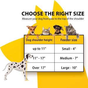 Mangkuk anjing yang ditinggikan dengan 2 baja tahan karat otomatis untuk hewan peliharaan ukuran kecil Medium - Product Image 5