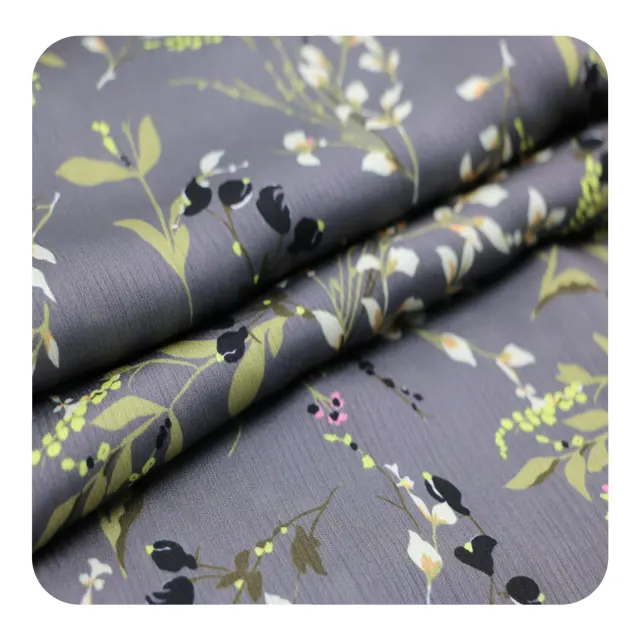 High quality good design 100% polyester jacquard fabric floral printed fabric for dresses
