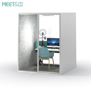 Cabine de bureau portable écologique insonorisée pour une intimité silencieuse, idéale pour une utilisation en extérieur (villa, hôtel, hôpital, école, centre commercial) - Product Image 4