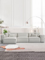 Canapé modulaire en tissu de style nordique moderne haut de gamme ATUNUS, design carré, en forme de L, pour salon