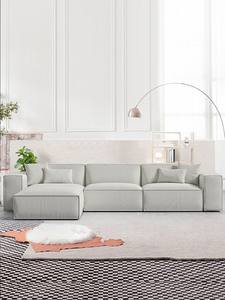 Juego de sofá seccional modular de combinación en forma de L con diseño de tela de sala de estar moderno nórdico ATUNUS - Product Image 4