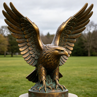 Estatua de águila de fibra de vidrio personalizada, estatua de animal de fibra de vidrio