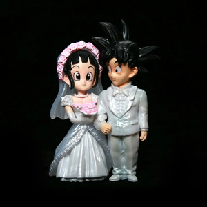 Figurines PVC de haute qualité <span class=keywords><strong>Dragon</strong></span> <span class=keywords><strong>Ball</strong></span> Z - Scène de mariage de <span class=keywords><strong>Chichi</strong></span> et Son Goku - Jouets d'action et figurines d'anime DBZ - Product Image 5