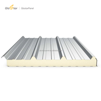 Panneau mural sandwich en mousse de polyuréthane PU Glostar, économie d'énergie et préservation de la chaleur, pour maison préfabriquée, grand entrepôt