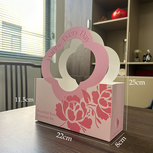 Joywood Caja de Arreglo Floral de Cartulina Blanca Impermeable con Revestimiento para Exhibición de Floristería - Product Image 5