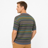 Maßgeschneiderter Herren-Pullover Jacquard-Strick Kurzarm Rundhals Herbst Winter Weihnachten Polyester Dehnbar Ropa De Mujer