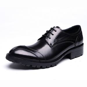 Chaussures de marche en cuir de vachette avec doublure anti-transpirante, embout renforcé, bout pointu, soutien de la voûte plantaire, imperméables, chaussures habillées pour hommes - Product Image 1