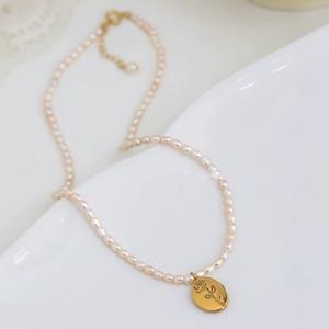 Collier en perles de riz à grains fins en perles d'eau douce naturelles, collier simple superposé, pendentif clavicule rose, pendentifs fins - Product Image 5