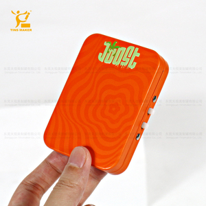 Tinsmaker Fabriek Op Maat Logo Rechthoekige Kindveilige Scharnier Metalen Blik Munt Snoep Tabak Pil Kindveilige Blikken Doos CR Blik - Product Image 3