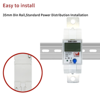 Compteur d'énergie solaire intelligent monophasé CC 40-400V RS485 avec échantillonnage par shunt pour rail DIN