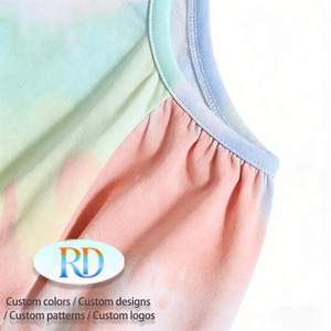 Set di <span class=keywords><strong>Abbigliamento</strong></span> per Bambine con Stampa Tie Dye, Top Corto con Spalle Scoperte + Pantaloncini con Coulisse, Completo 2 Pezzi, <span class=keywords><strong>Abbigliamento</strong></span> Estivo per Ragazze all'Ingrosso - Product Image 6