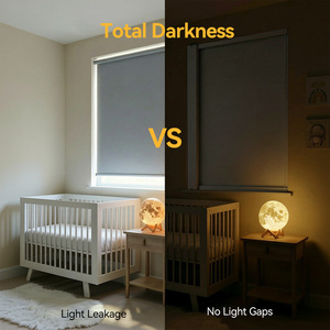 Tende a Rullo Oscuranti ZSTARR con Telaio, Blocco Luce al 100%, Facile Installazione Senza Foratura, Tende Senza Fili per Camere di Bambini e Neonati - Product Image 2