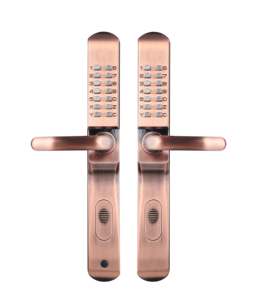 מנעול דלת אלומיניום צר 14 מפתחות לדחוף כפתור passcode עמיד למים נגד מנעול מכני - Product Image 2