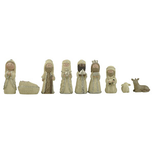 <span class=keywords><strong>Presepe</strong></span> da Interno Sacra Famiglia con Gesù Bambino in Resina Scena della Mangiatoia per Natale Decorazione per Soggiorno - Product Image 1