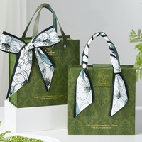Niannianhong – Dossiers carrés haut de gamme en papier couché recyclable avec ruban et design à effet évanouissement pour la Fête des Mères et les mariages