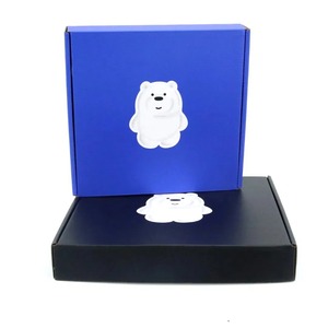 Black cartoon bear printed square <b>paper</b> <b>packaging</b> box exquisite gift box can be customized according to needs - Product Image 1