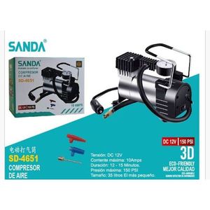 Sanda Air <b>Compressor</b> DC 12V 150 PSI Portable Car Tire Inflator <b>Mini</b> Pump - Product Image 1