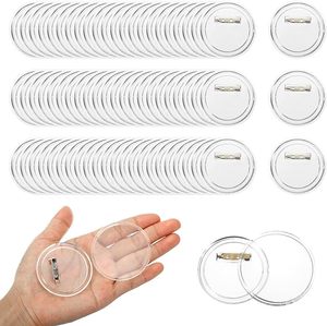 Kích thước lớn 75mm/79mm Tùy chỉnh hình ảnh nút vòng tùy chỉnh thăng hoa trống nhựa acrylic huy hiệu nút - Product Image 1