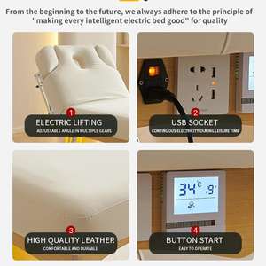 Concurrerende prijs gouden elektrische wimperbehandelings- en massagetafel, spa gezichtsbehandelingsstoel, massage beautybed - Product Image 2