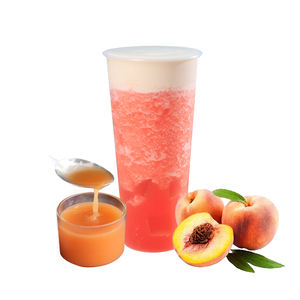 Concentré de jus de pêche premium 1,2 L pour la fabrication de bubble tea halal et de boissons à base de thé, vente en gros de concentré de jus - Product Image 2