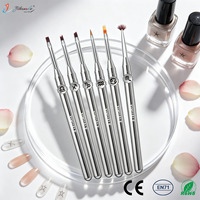 Pinceau de manucure professionnel en poils synthétiques avec manche métallique détachable, signes du zodiaque, pour kit de luxe à marque privée, qualité ODM supérieure