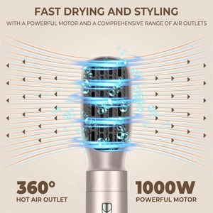 6 in 1 sıcak hava fön makinesi fırça çok fonksiyonlu saç şekillendirici düzleştirici bigudi tarak seyahat kullanımı için hızlı isıtma hacimlendirme - Product Image 2