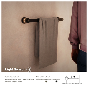 Modern Wall Mounted Robe <b>Hook</b> Brushed Nickel or Matte <b>Black</b> Zinc Plastic Bathroom <b>Coat</b> Hanger - Product Image 5