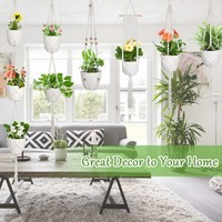 Porte-plantes en macramé en coton, panier suspendu pour plantes d'intérieur, porte-pot de fleurs fait à la main
