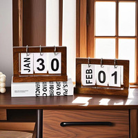 Ornement Rectangle en plastique moderne Simple de Style nordique calendrier d'étude créatif écologique décoration de bureau de bureau