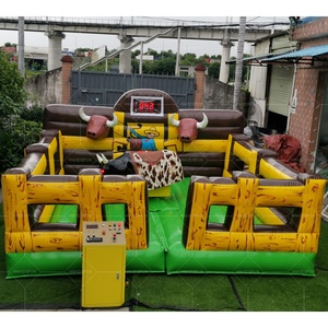 Rodéo gonflable électrique pour adultes en plein air équitation taureau mécanique gonflable Cowboy rodéo tour taureau mécanique - Product Image 2
