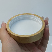Ensemble d'emballages cosmétiques en verre vert, vente en gros directe usine, avec couvercle en bambou véritable, capacité personnalisable, rechargeable, commande en gros